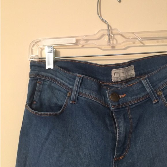 Stretch Denim Cropped Ankle Jeans Free People