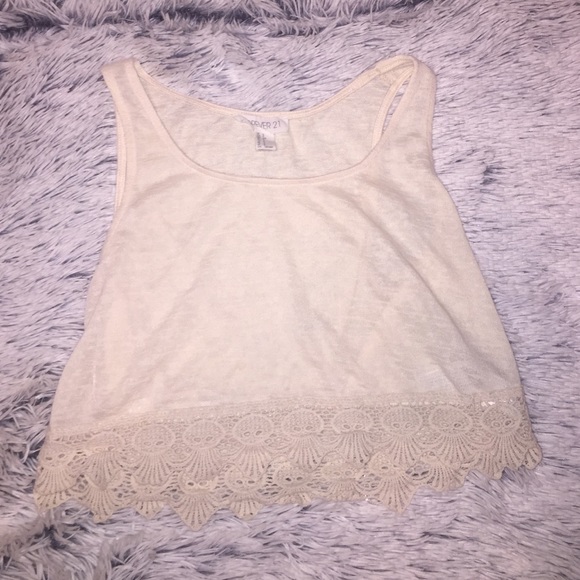 Super cute tan\white shirt from Forever 21!