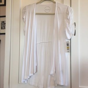 White Short Sleeve INC cardigan