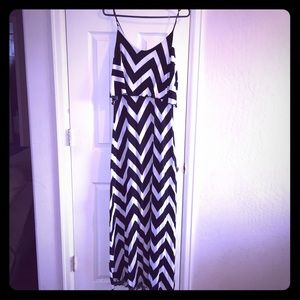 White and back zebra striped dress