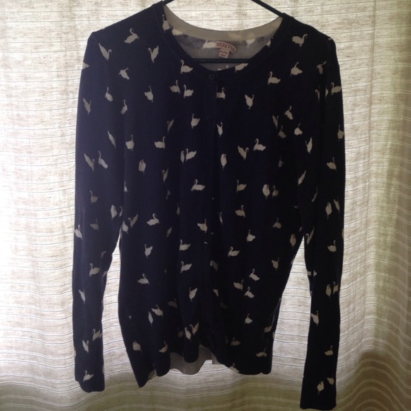 Navy Blue Swan Cardigan