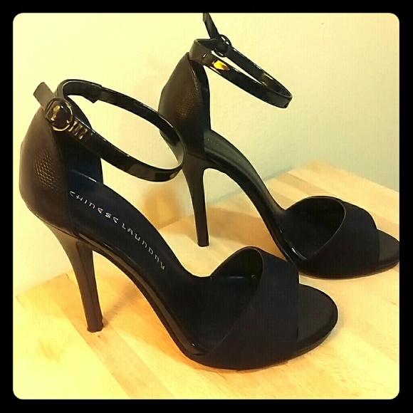 Chinese Laundry Black Lucky Charm Evening Sandals