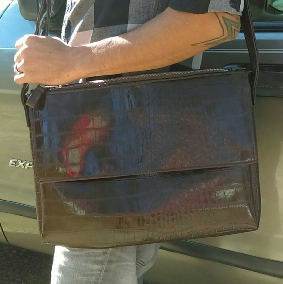 Leather Computer Bag - Computer Briefcase for Men & Women Computer bag