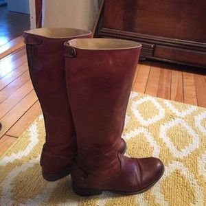 Frye melissa button back zip boots