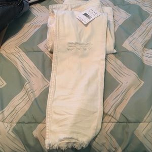 free people white cropped jeans