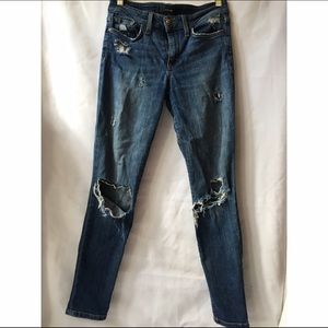 Destroyed Dark Wash Denim