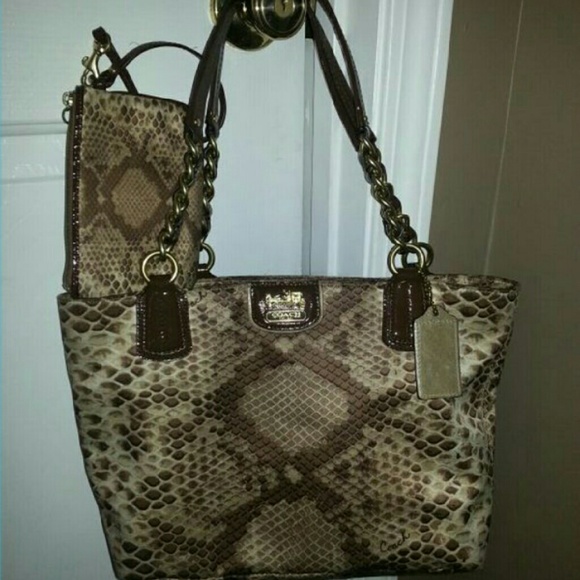 Authentic Coach w/ matching wristlet