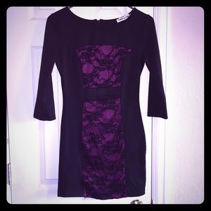 Black and purple dress