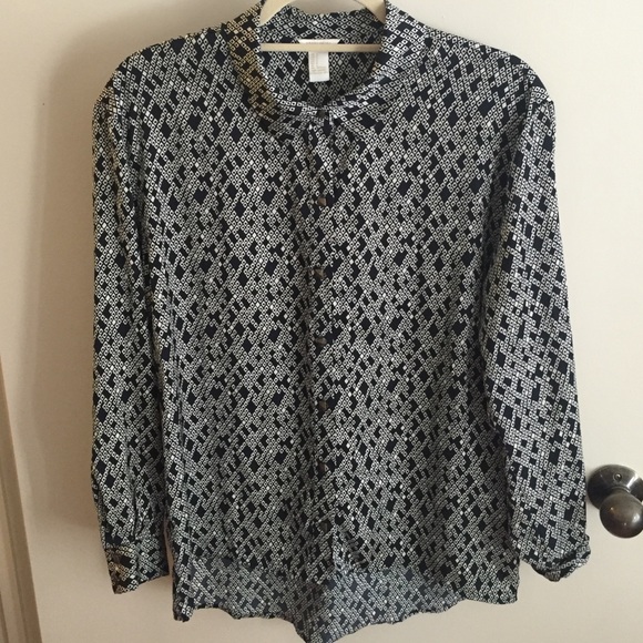 ❌SOLD❌ Forever 21 Argyle Button-Down Blouse Sz. S