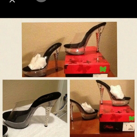 Clear Stilletoes High heels size 8