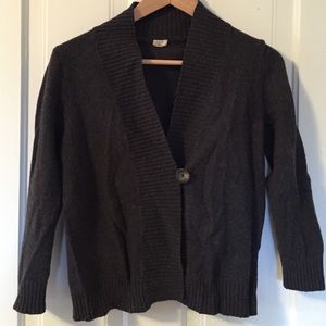 J.Crew cropped one button cardigan sz S