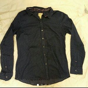 Bass navy star button down