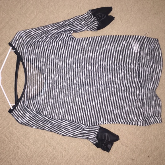 Black and white striped sweater