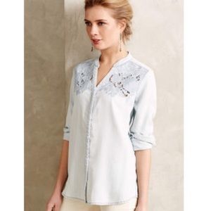 Anthropologie Holding Horses denim button down