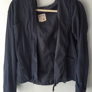 LA hearts blue "suede like" jacket. Size L