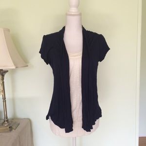 JKLA navy blue shirt sleeve cardigan