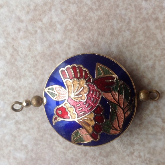 Bird cloisonné pendant - Picture 3 of 4