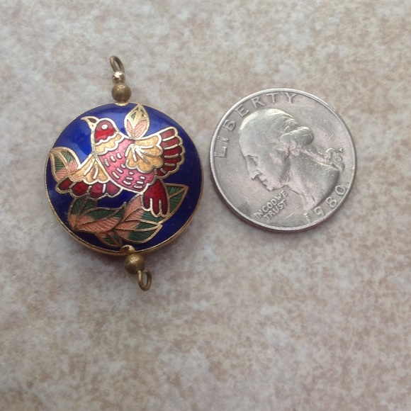 Bird cloisonné pendant - Picture 4 of 4