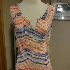 Daisy Fuentes Colorful Crinkle Tank