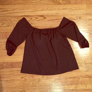 off the shoulder black top