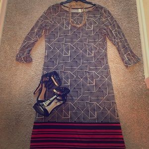 Pretty patterned shift dress