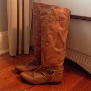 Size 9 wide calf Chinese Laundry cognac boots