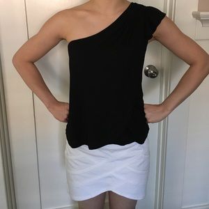 BCBGeneration black jersey one shouldered top