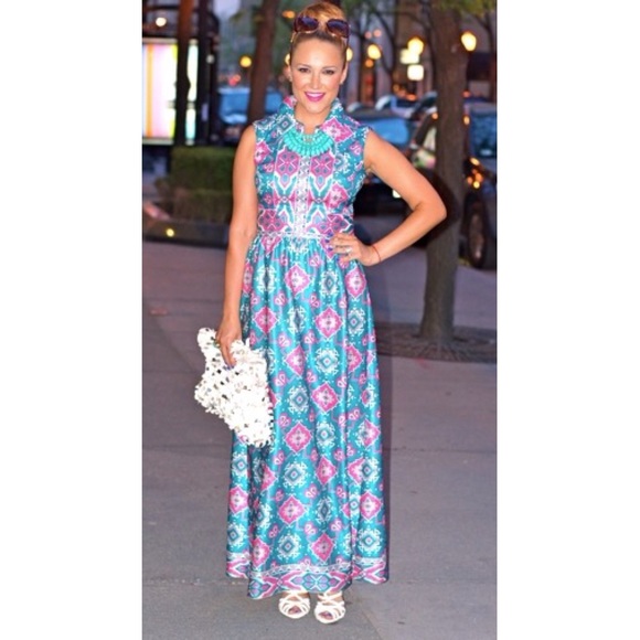 Gorgeous Vintage PUCCI Like Maxi Dress (S)