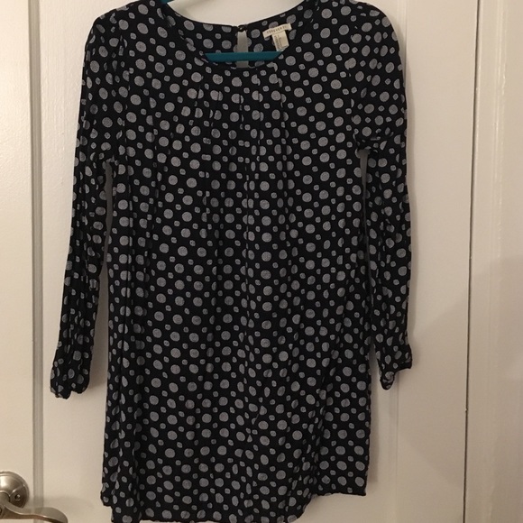 Forever 21 navy and white print dress