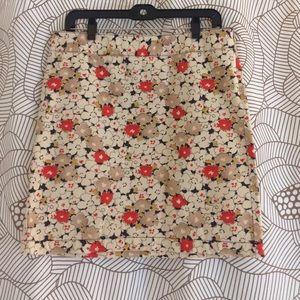 Ann Taylor Loft floral print skirt