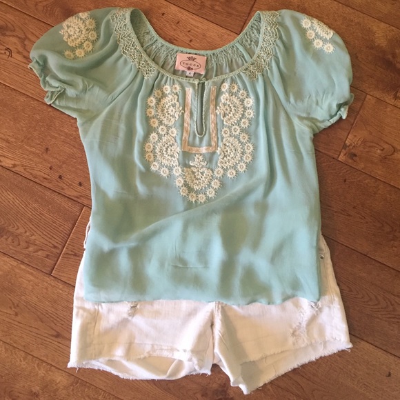Baby blue blouse