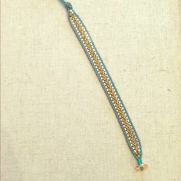 Stella and Dot Leather Wrap Bracelet