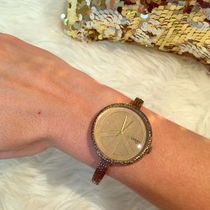 Lucky brand metal round faced watch