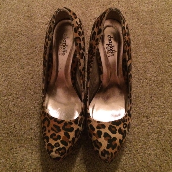 Charlotte Russe cheetah print heels size 7