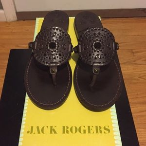 Jack Rogers Brown Georgica Sandals. Size 7