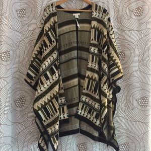 H&M jacquard knit poncho