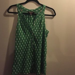 Anthropologie Summer top. Front buttons 100% nylon