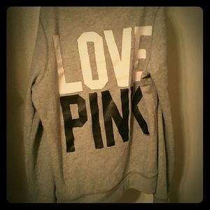Cute 3/4 zip PINK sweatshirt