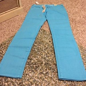 NWT Bullhead turquoise skinny jeans (final sale)