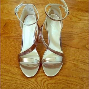 Strappy Metallic Heel