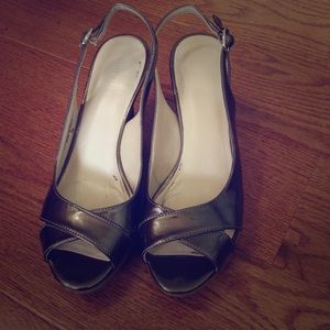 Metallic Nine West Heel