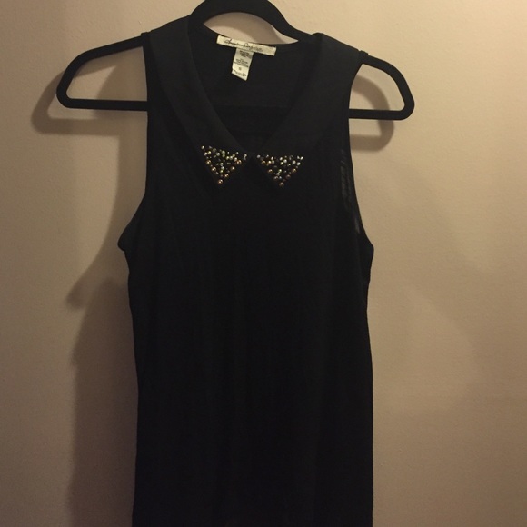 American Rag jewel collar tank with sheer back
