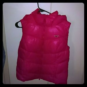 Pink Hollister bubble coat