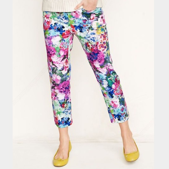 Lands end Floral Print Chino Capris