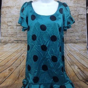 Silk polka dot party dress