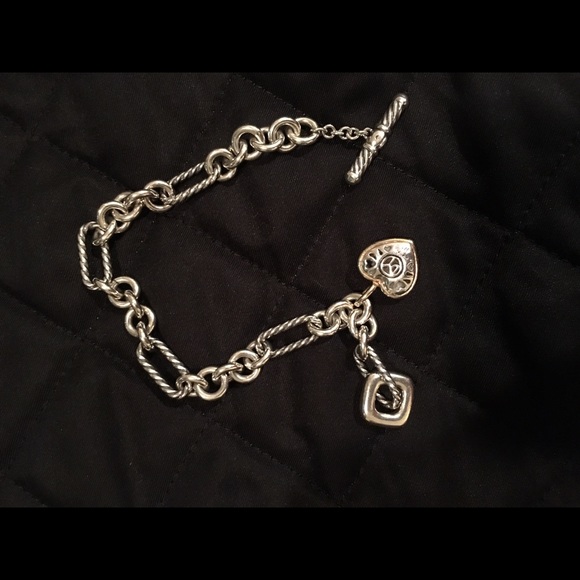 David Yurman Cable Heart Charm Bracelet - Picture 3 of 4