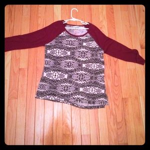 Patterned long sleeved sweater