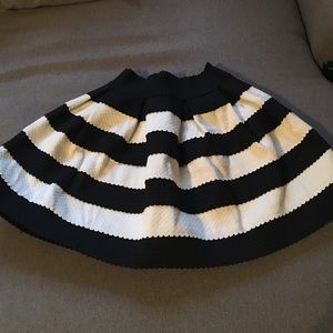 Striped black and white skirt