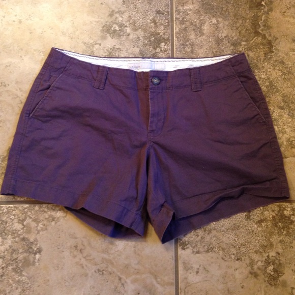 Purple low rise shorts 5" length