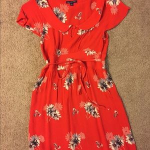 Red flower dress